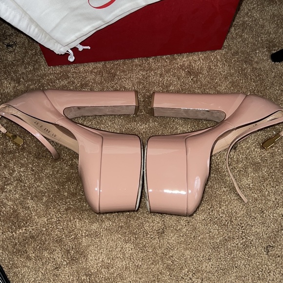 VALENTINO GARAVANI TAN-GO PLATFORM PUMP IN PATENT LEATHER 155 MM Rose color - Picture 12 of 15